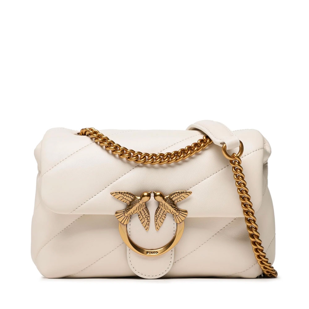 Pinko Borse da donna, articoli da toeletta e valigie Borsa a tracolla mini trapuntata bianca Pinko Love Puff