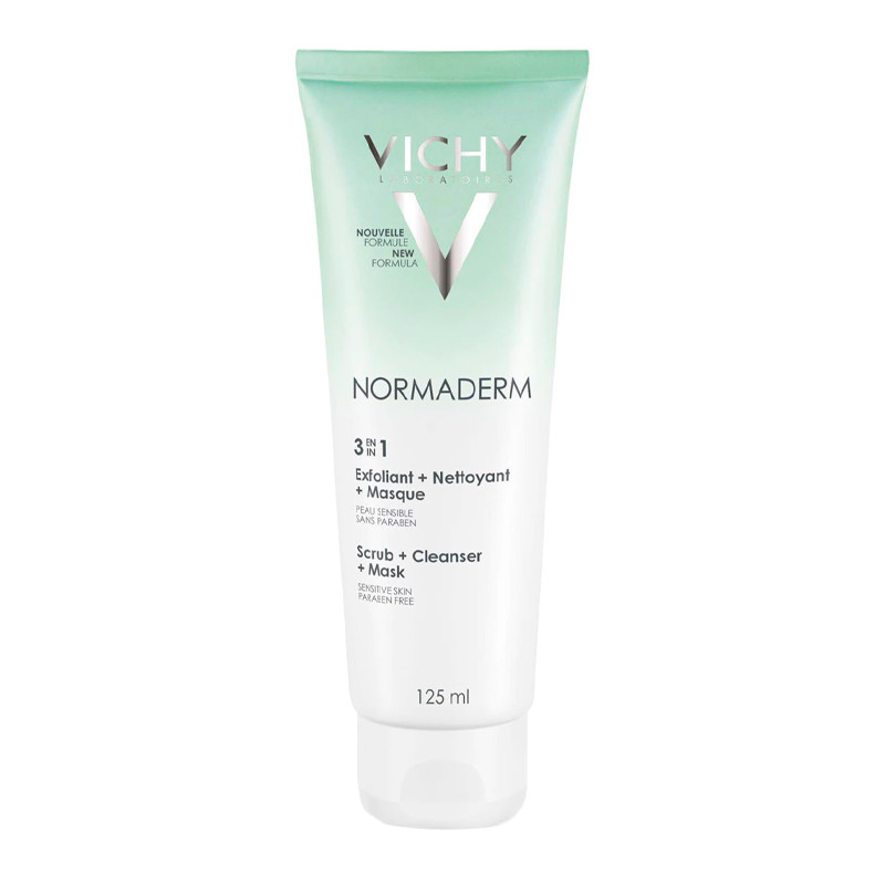 Vichy Trattamenti Viso NORMADERM 3 in 1 Scrub esfoliante + detergente + maschera