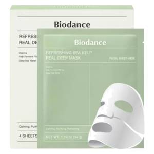Set 4 Maschere Notte Idrogel Rinfrescanti All'alga Marina Real Deep