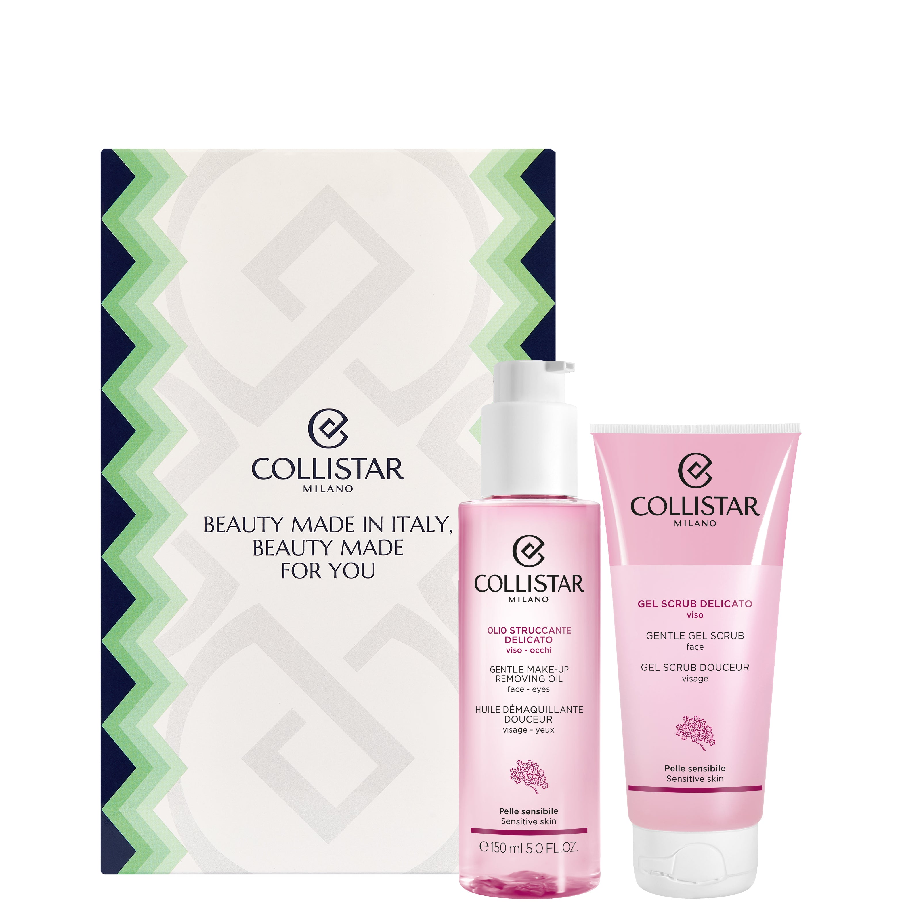 Olio Struccante Delicato Viso-Occhi + Gel Scrub Delicato Viso - 150 ML
