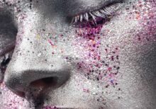 Trucco argento e rosa