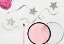 Trucco argento e rosa