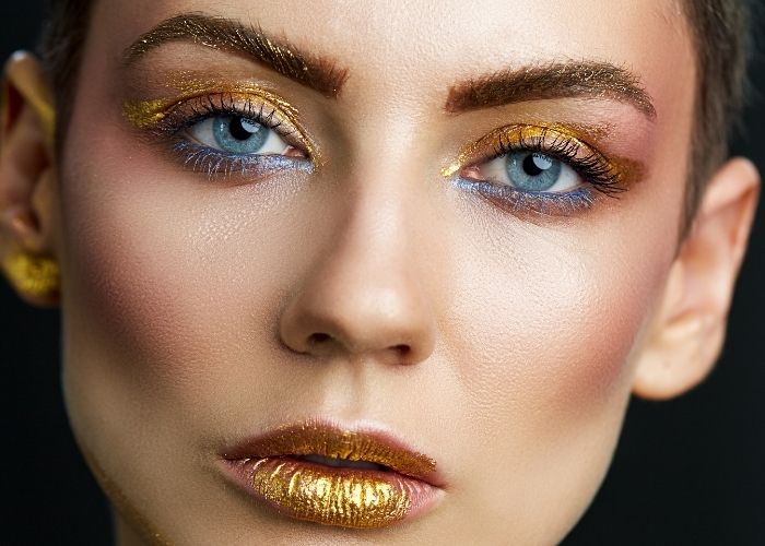 trucco metallizzato